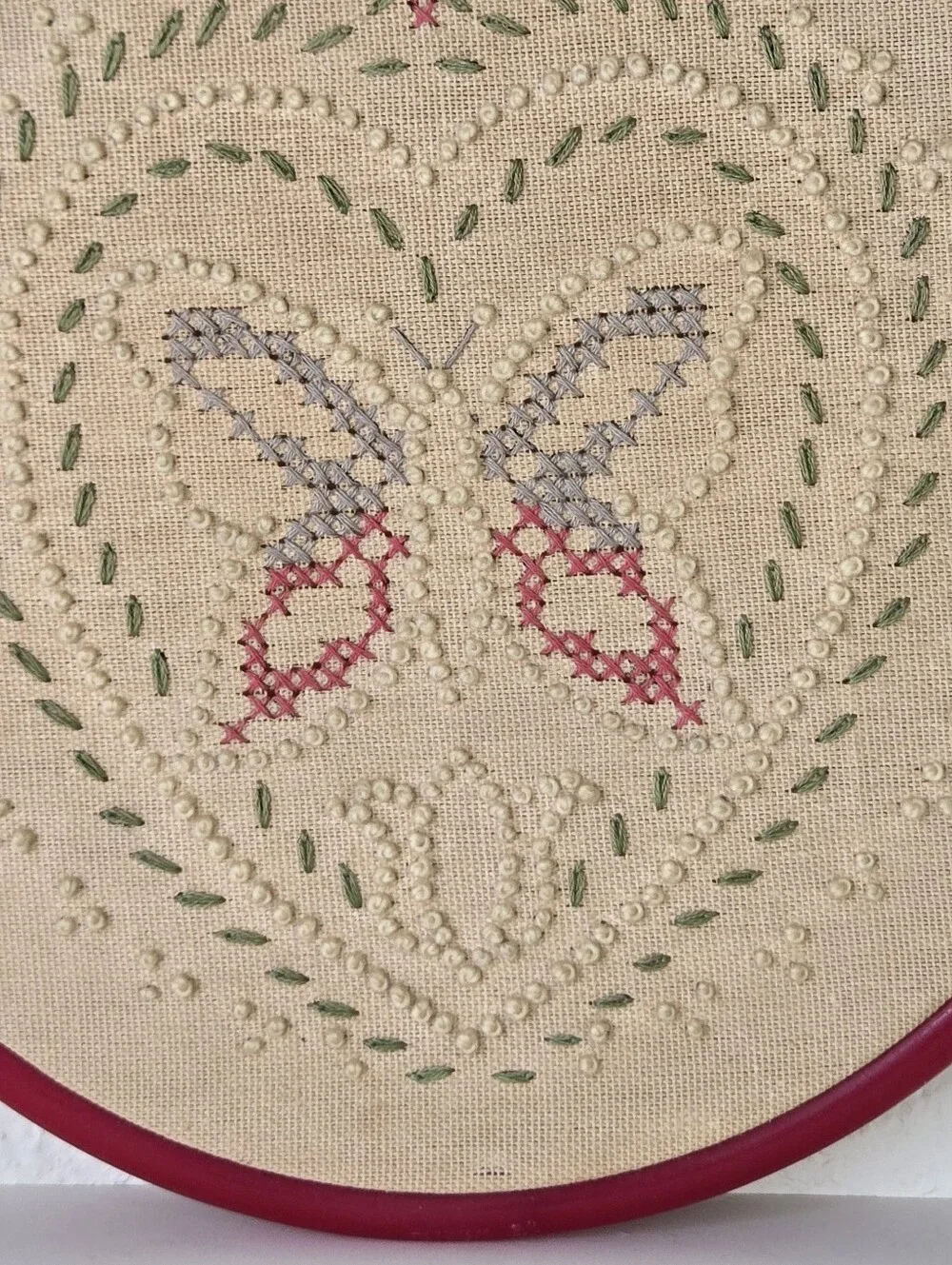 Vtg‎ WonderArt Candlewick Classics Butterfly Embroidery 8